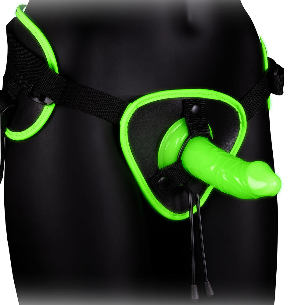 Ouch! Glow In The Dark Harness with Silicone Dildo Dildo Sex Toys > Strap-On and Harnesses - Tophatter Daily Deals