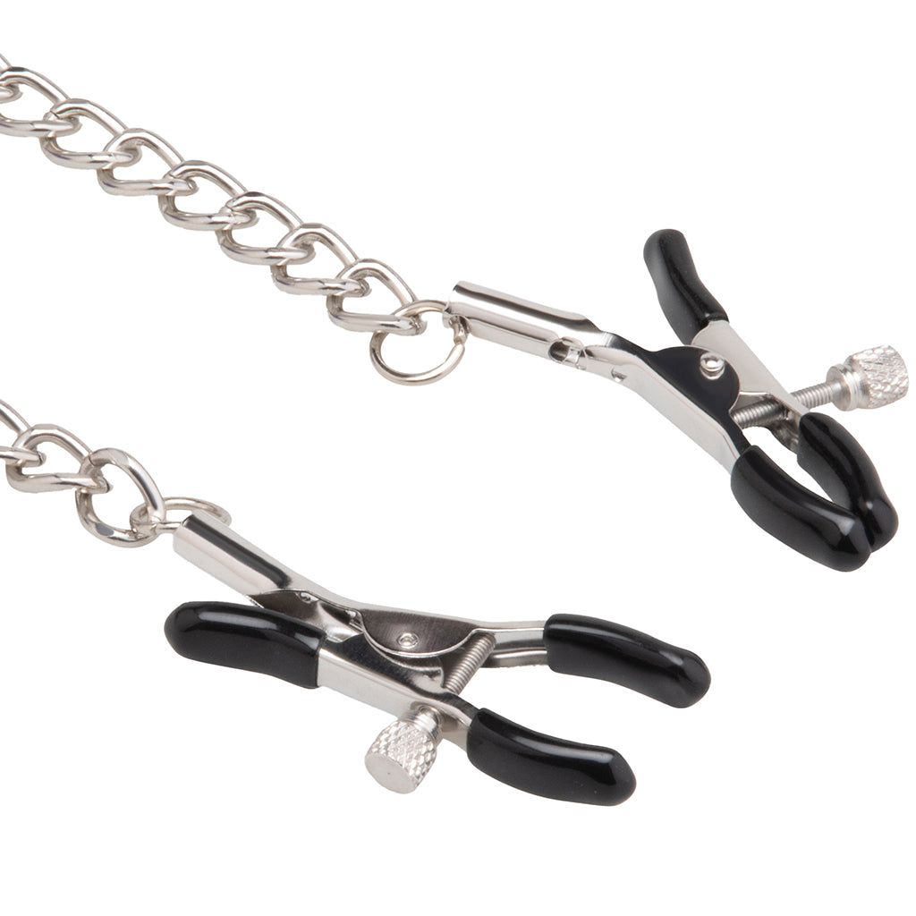 Collar & Nipple Clamp Set in Purple Bondage and Fetish > Nipple Stimulators & Clamps - Tophatter Daily Deals