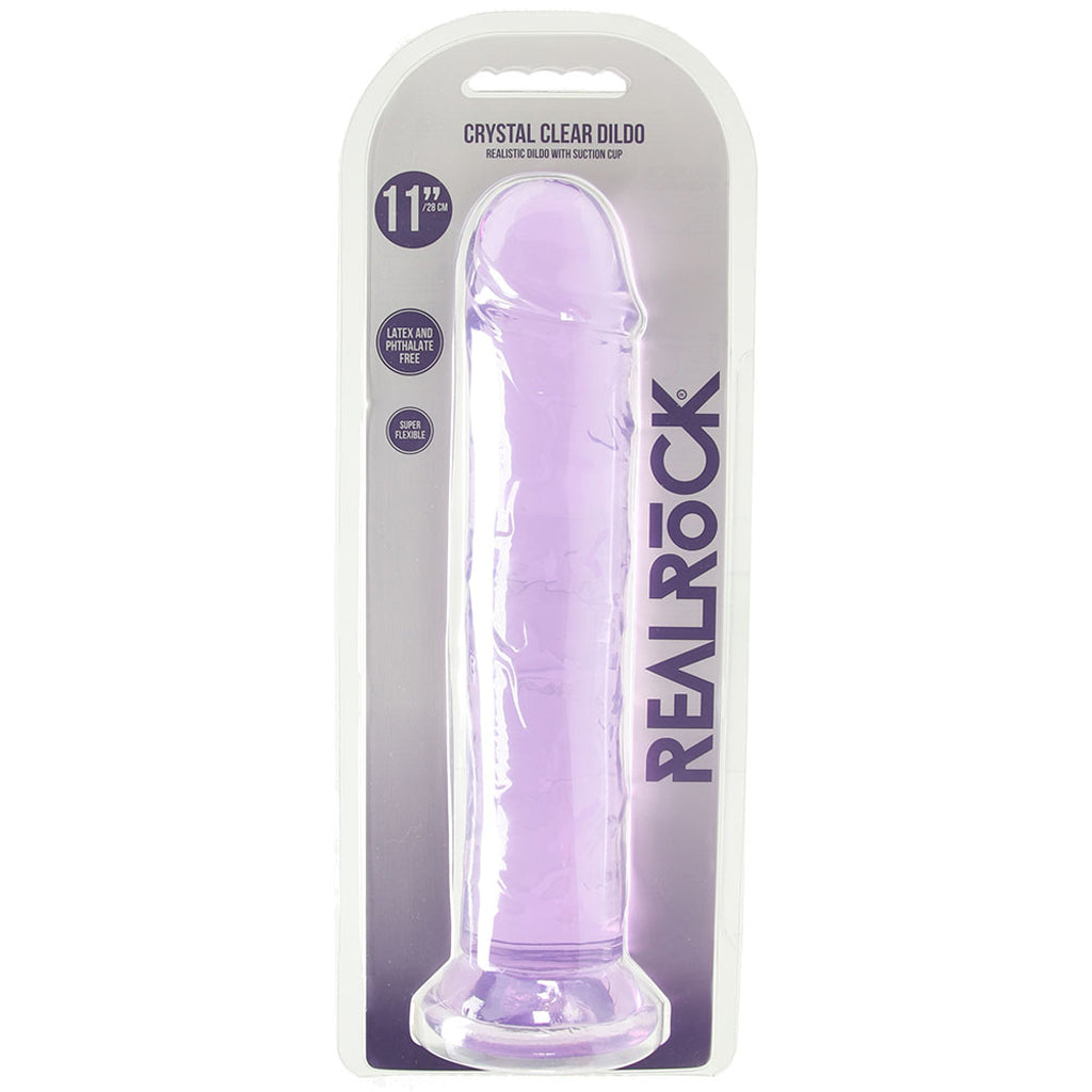 RealRock Crystal Clear Jelly 11 Inch Dildo in Purple Dildo Sex Toys > Realistic Dildos - Tophatter Daily Deals