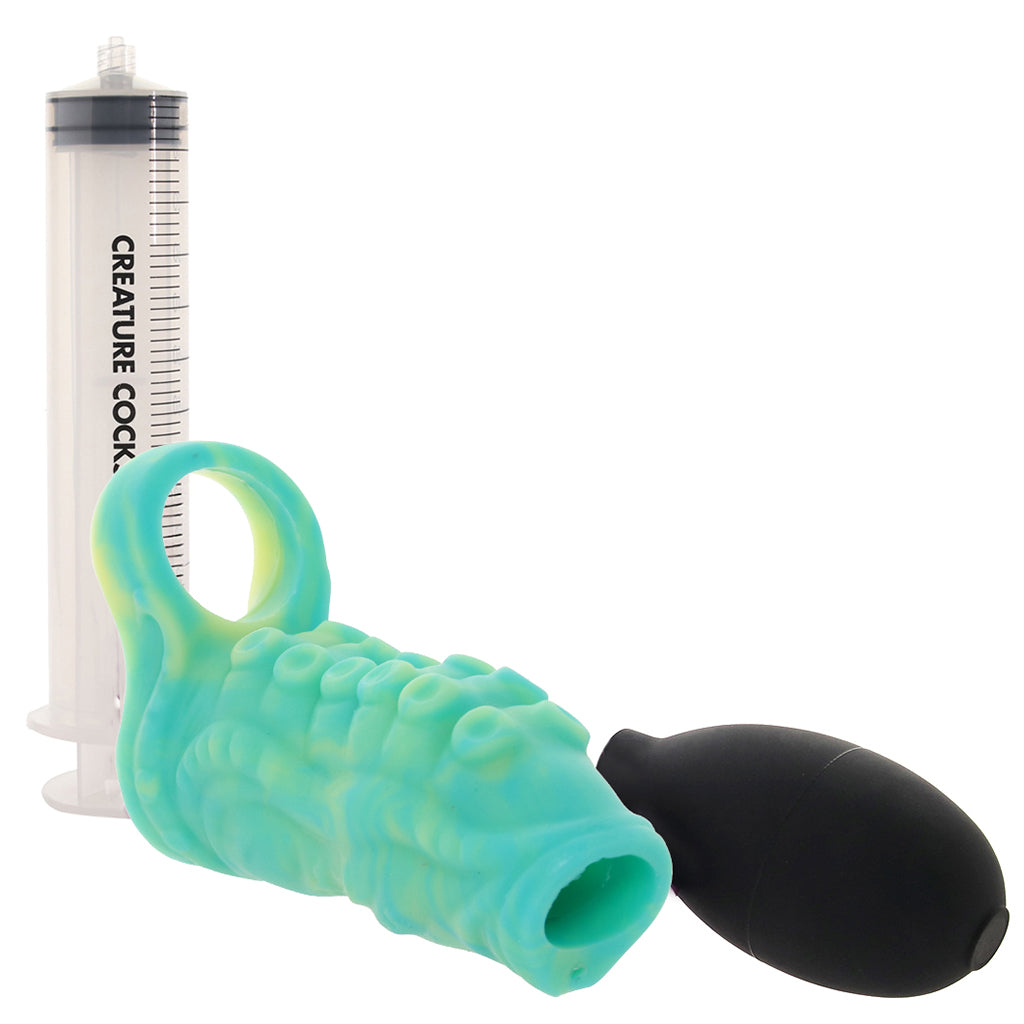 Creature Cocks Tentacle Squirting Enhancer in Green - Tophatter's Adult Sex Toys Online Male Enhancement > Extenders and Sleeves - Tophatter Daily Deals