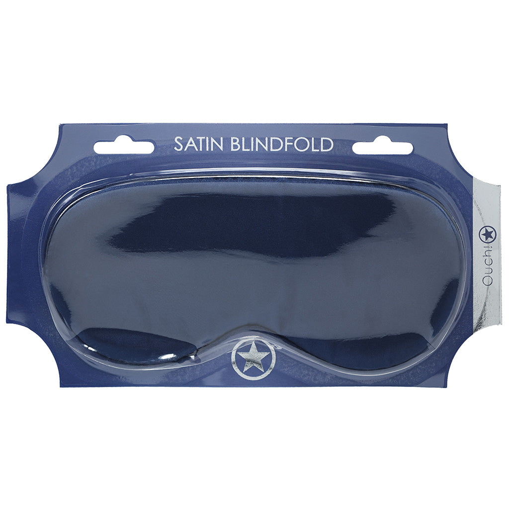 Ouch! Satin Blindfold in Navy Blue Bondage and Fetish > Pleasure Masks and Dress Up Play - Tophatter Daily Deals