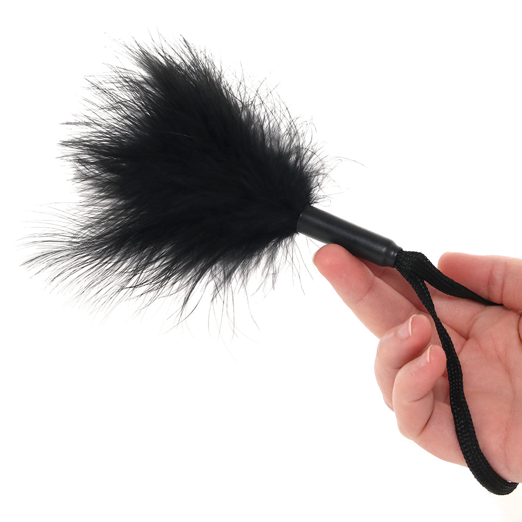 S&M Peaches 'n CreaMe Wrist Feather Ticker in Black - Tophatter's Adult Sex Toys Online Sensual Love > Ticklers & Teasers - Tophatter Daily Deals