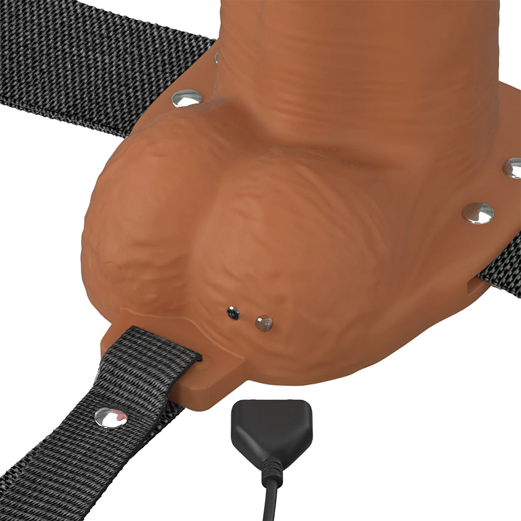 Fantasy X-tensions 7 Inch Hollow Strap-On Vibe in Brown Male Enhancement > Extenders and Sleeves - Tophatter Daily Deals