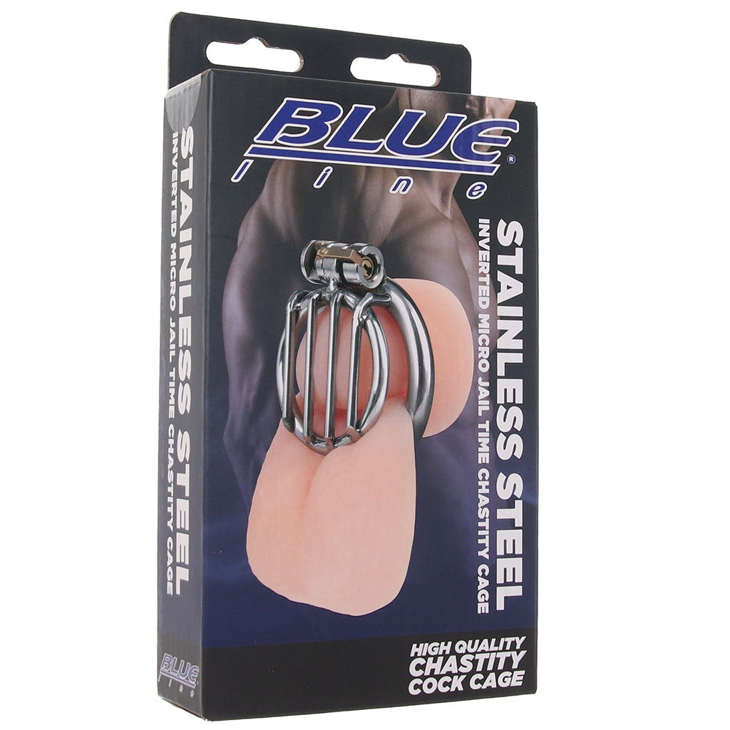 Blueline Stainless Steel Inverted Micro Jail Time Cock Cage Bondage and Fetish > Cock and Ball Devices - Tophatter Daily Deals