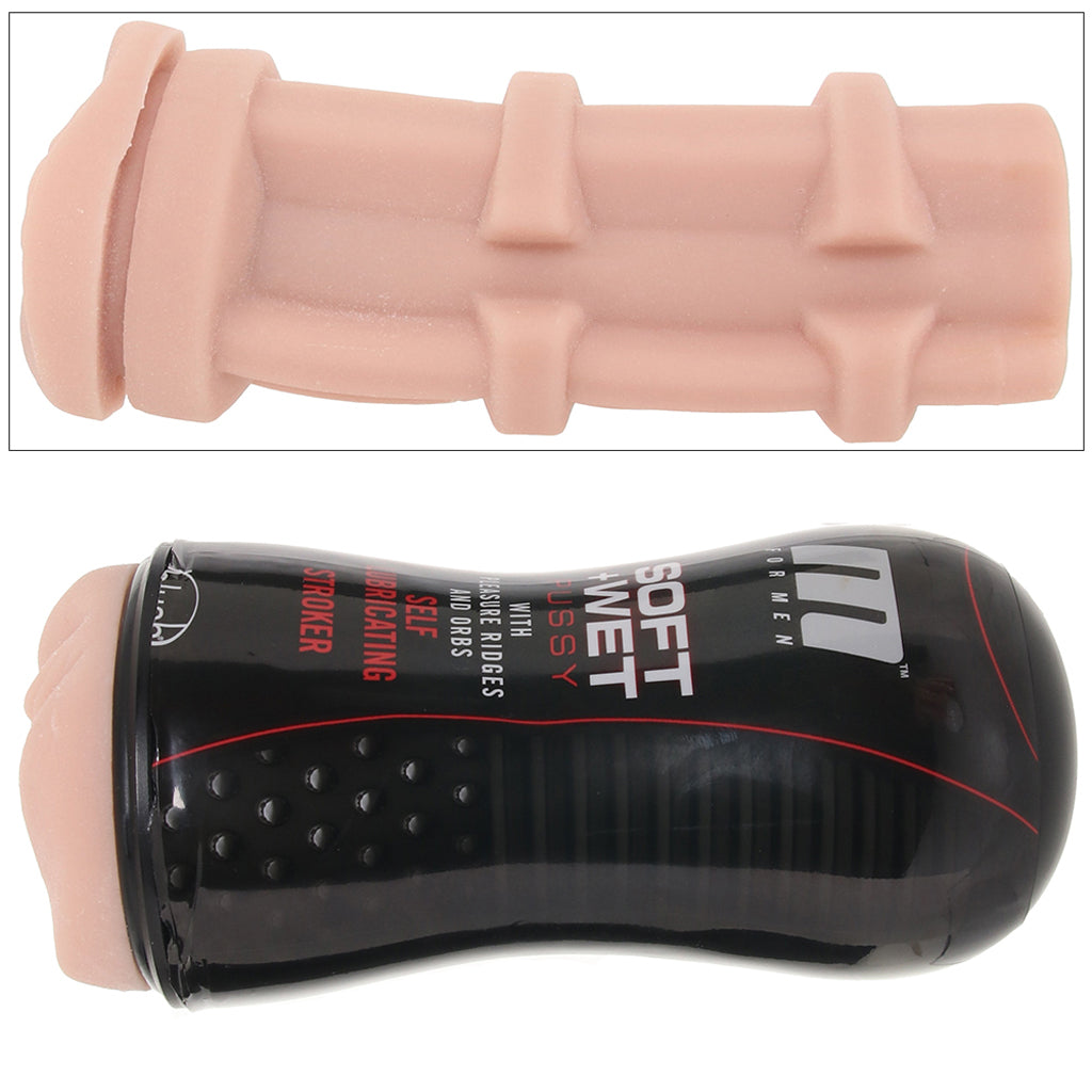 M For Men Soft + Wet Pussy in Pleasure Ridges & Orbs - Tophatter's Adult Products Male Masturbators > Pocket Strokers - Tophatter Daily Deals