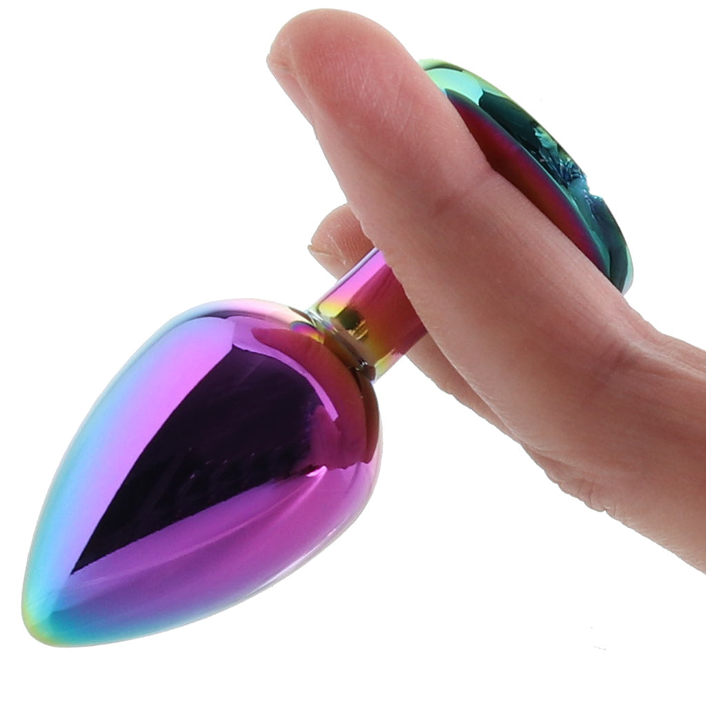 Rear Assets Round Gem Metal Plug Kit in Rainbow - Tophatter's Adult Products Anal Sex Toys > Butt Plugs - Tophatter Daily Deals