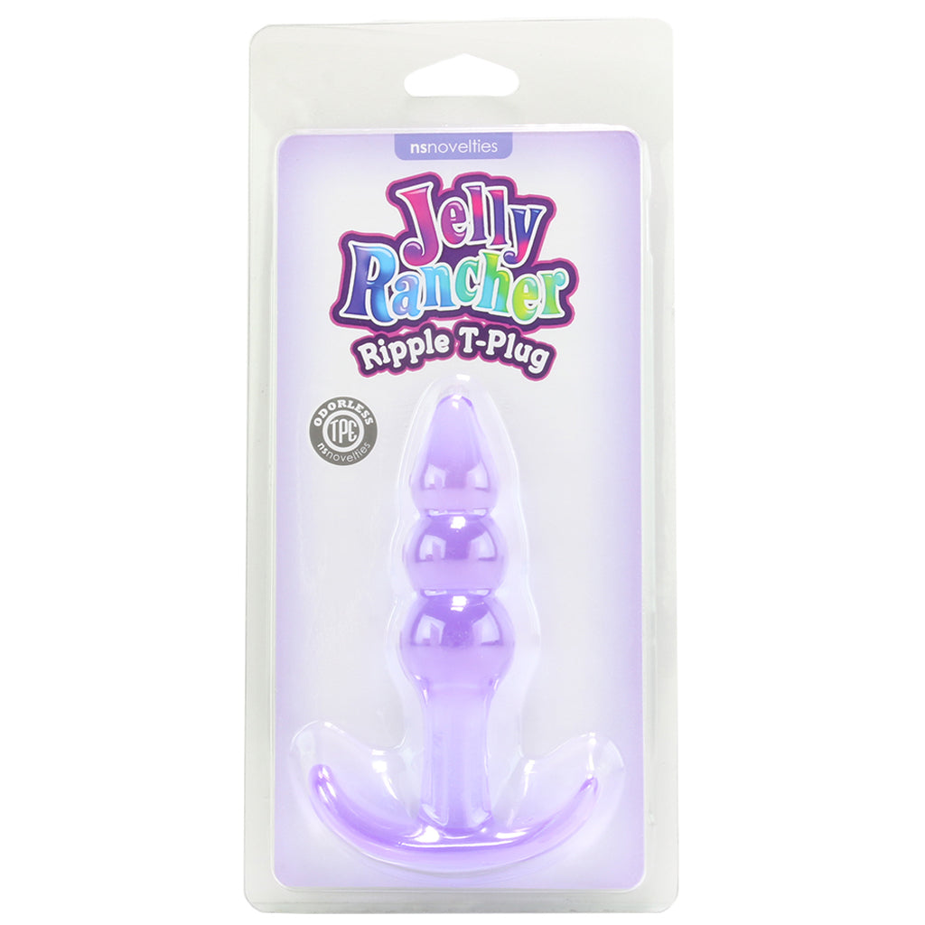 Jelly Rancher Ripple T Butt Plug in Purple - Tophatter's Adult Products Anal Sex Toys > Butt Plugs - Tophatter Daily Deals