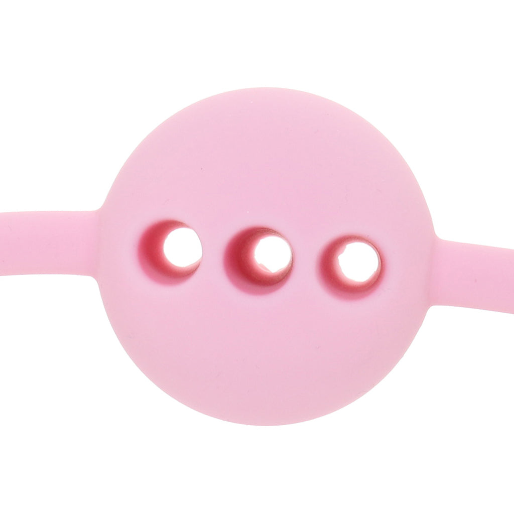 Ouch! Paris Collection Silicone Ball Gag in Pink - Tophatter's Adult Products Bondage and Fetish > Ball Gags & Mouth Restraints - Tophatter Daily Deals