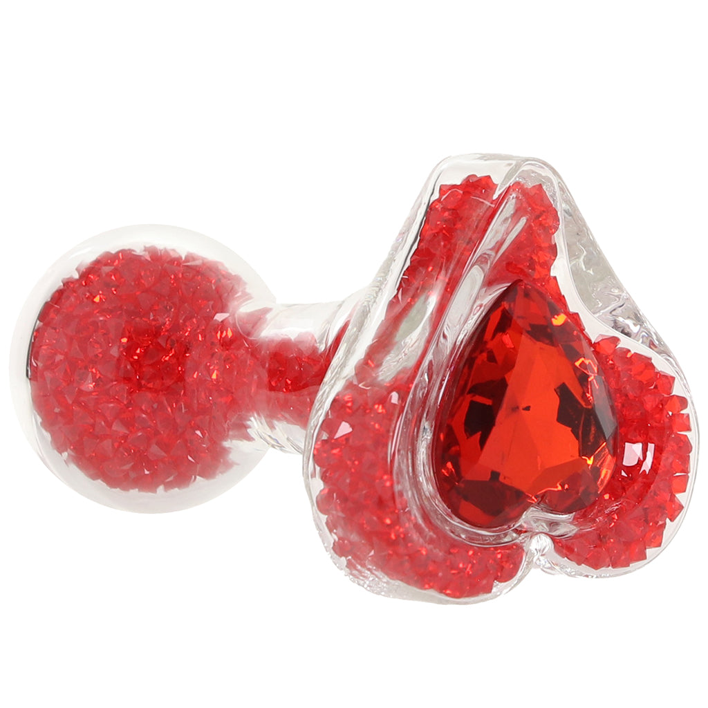 Oh My Gem Lustre Glass Butt Plug in Red - Tophatter's Adult Sex Toys Online Anal Sex Toys > Butt Plugs - Tophatter Daily Deals