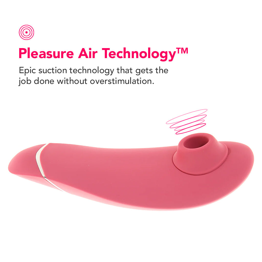 Womanizer Premium 2 Pleasure Air Stimulator in Raspberry Vibrators > Clitoral Stimulators - Tophatter Daily Deals