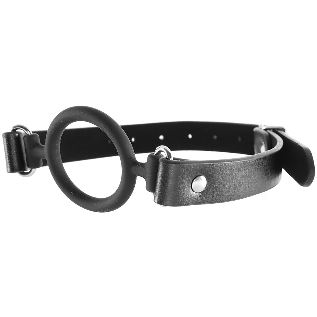Ouch! Silicone Rigid Ring Gag in Black - Tophatter's Adult Products Bondage and Fetish > Ball Gags & Mouth Restraints - Tophatter Daily Deals