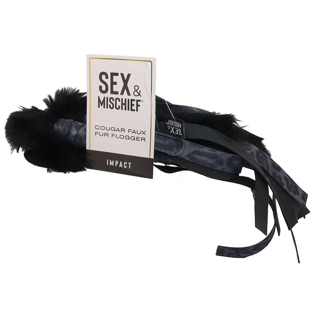 Sex & Mischief Cougar Faux Fur Flogger - Tophatter's Adult Sex Toys Online Bondage and Fetish > Whips and Crops - Tophatter Daily Deals