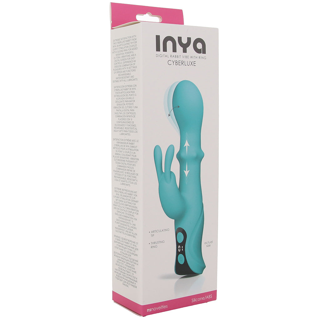 Inya Cyberluxe Rabbit Vibe with Thrusting Ring Vibrators > Rabbit Vibrators - Tophatter Daily Deals
