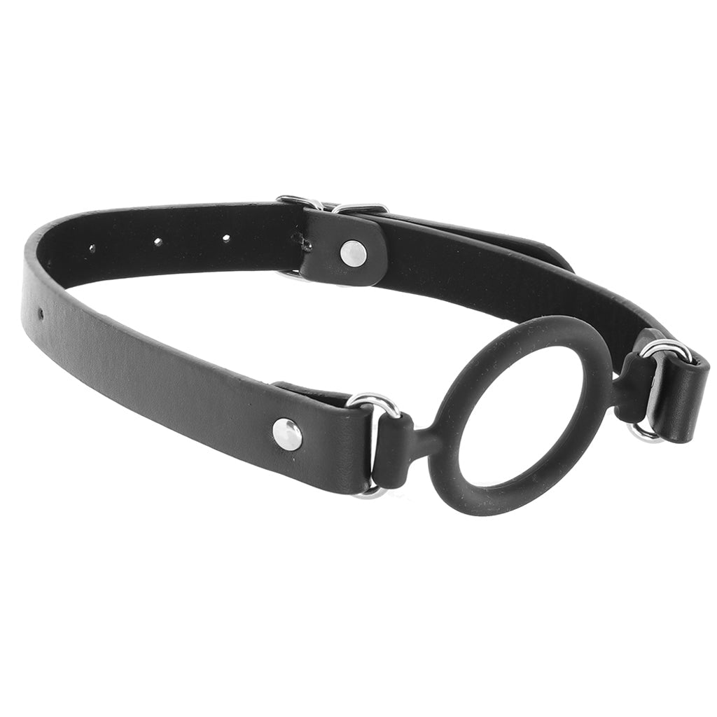 Ouch! Silicone Rigid Ring Gag in Black - Tophatter's Adult Products Bondage and Fetish > Ball Gags & Mouth Restraints - Tophatter Daily Deals