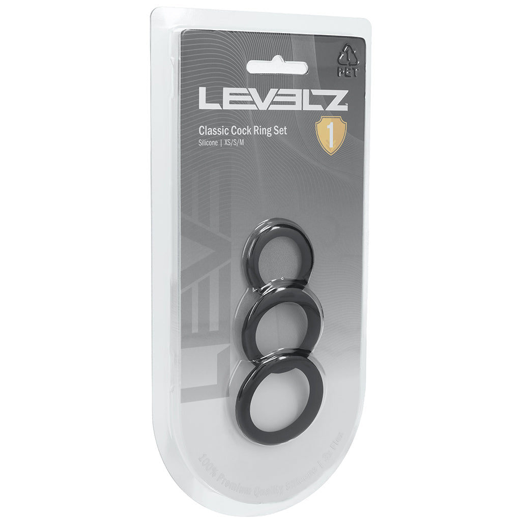 LEVELZ 3 Piece Classic Cock Ring Set in XS-M Cock Rings - Tophatter Daily Deals