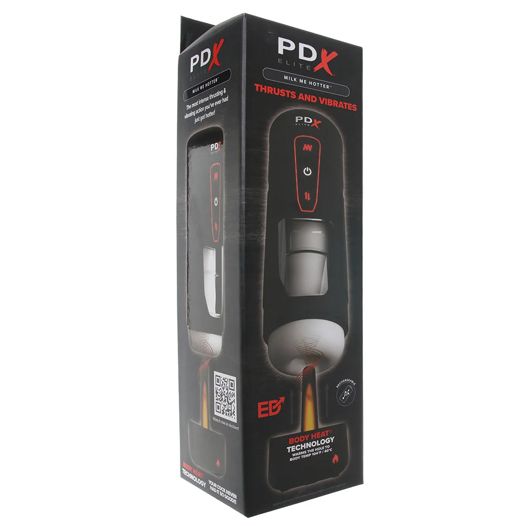 PDX Elite Milk Me Hotter Auto Stroker with Heating Base Male Masturbators > Auto Strokers - Tophatter Daily Deals