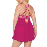 Pink Pussycat Pink Gold Trimmed Babydoll & Thong in 1X/2X Lingerie > Lingerie - Tophatter Daily Deals