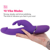 PinkCherry Warming Realistic Rabbit Vibe in Purple Vibrators > Rabbit Vibrators - Tophatter Daily Deals