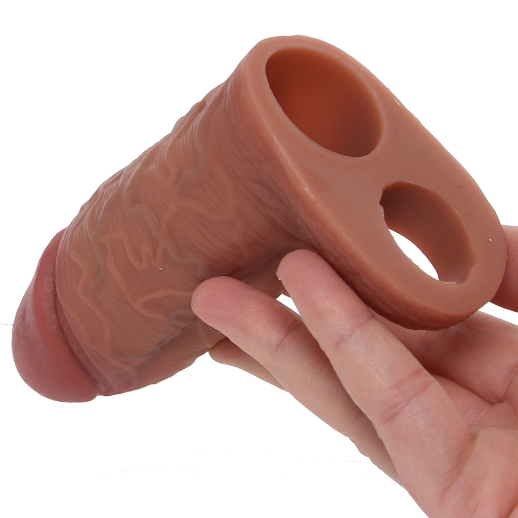 Jock Realistic Thick Silicone Girth Enhancer Sleeve with Ball Strap (Tan) Male Enhancement > Extenders and Sleeves - Tophatter Daily Deals
