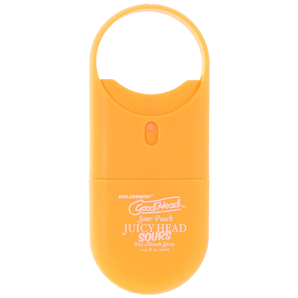 GoodHead Juicy Head Sours Spray To-Go in Peach - Tophatter's Adult Sex Toys Online Lubes and Lotions > Flavored Sex Lubes - Tophatter Daily Deals