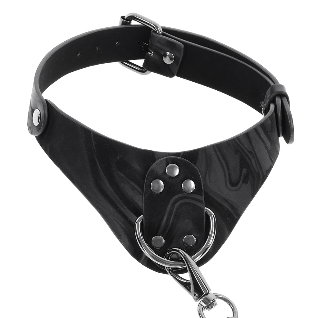 Velvet Noir Collar & Leash - Tophatter's Adult Sex Toys Online Bondage and Fetish > Leashes and Collars - Tophatter Daily Deals