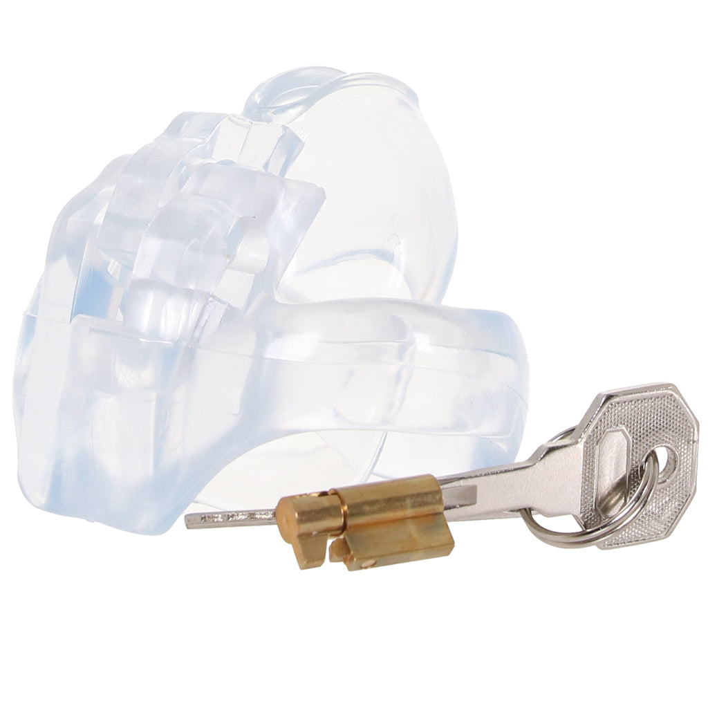 Blueline Small Dick Acrylic Mini Chastity Cage Bondage and Fetish > Cock and Ball Devices - Tophatter Daily Deals