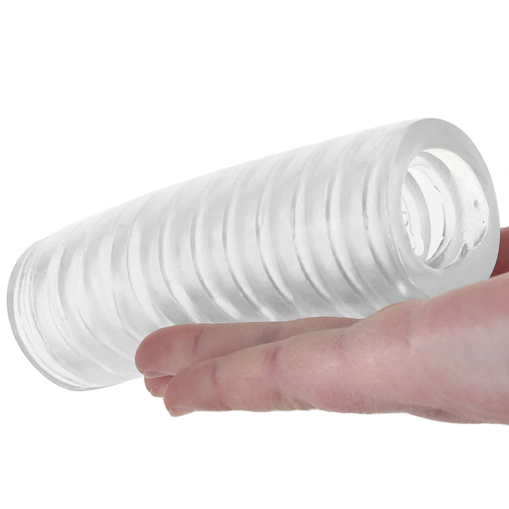 Rize Ribz Self Lubricating Stroker in Glow in the Dark - Tophatter's Adult Products Male Masturbators > Pocket Strokers - Tophatter Daily Deals