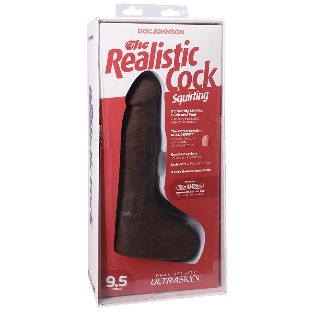 The Realistic 9.5 Inch Squirting Cock in Chocolate Dildo Sex Toys > Realistic Dildos - Tophatter Daily Deals