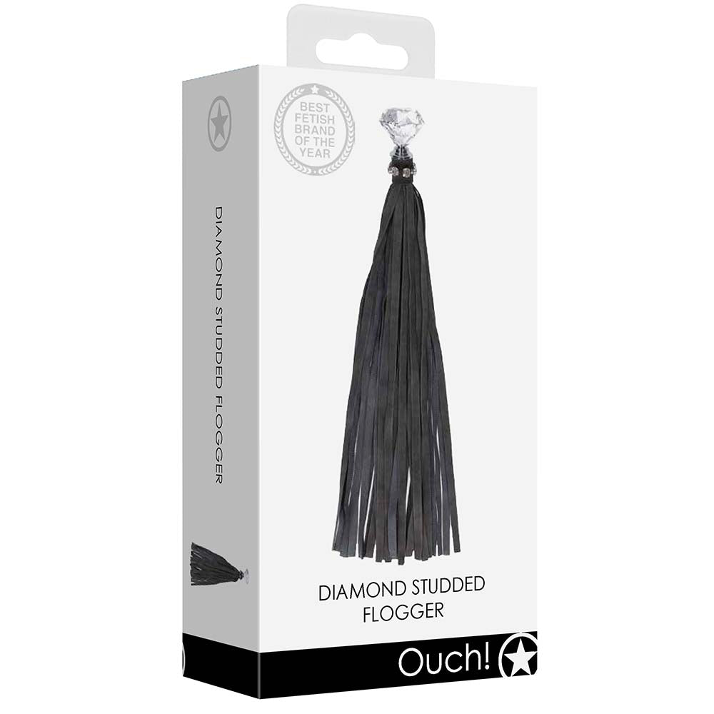 Ouch! Diamond Studded Flogger Bondage and Fetish > Whips and Crops - Tophatter Daily Deals