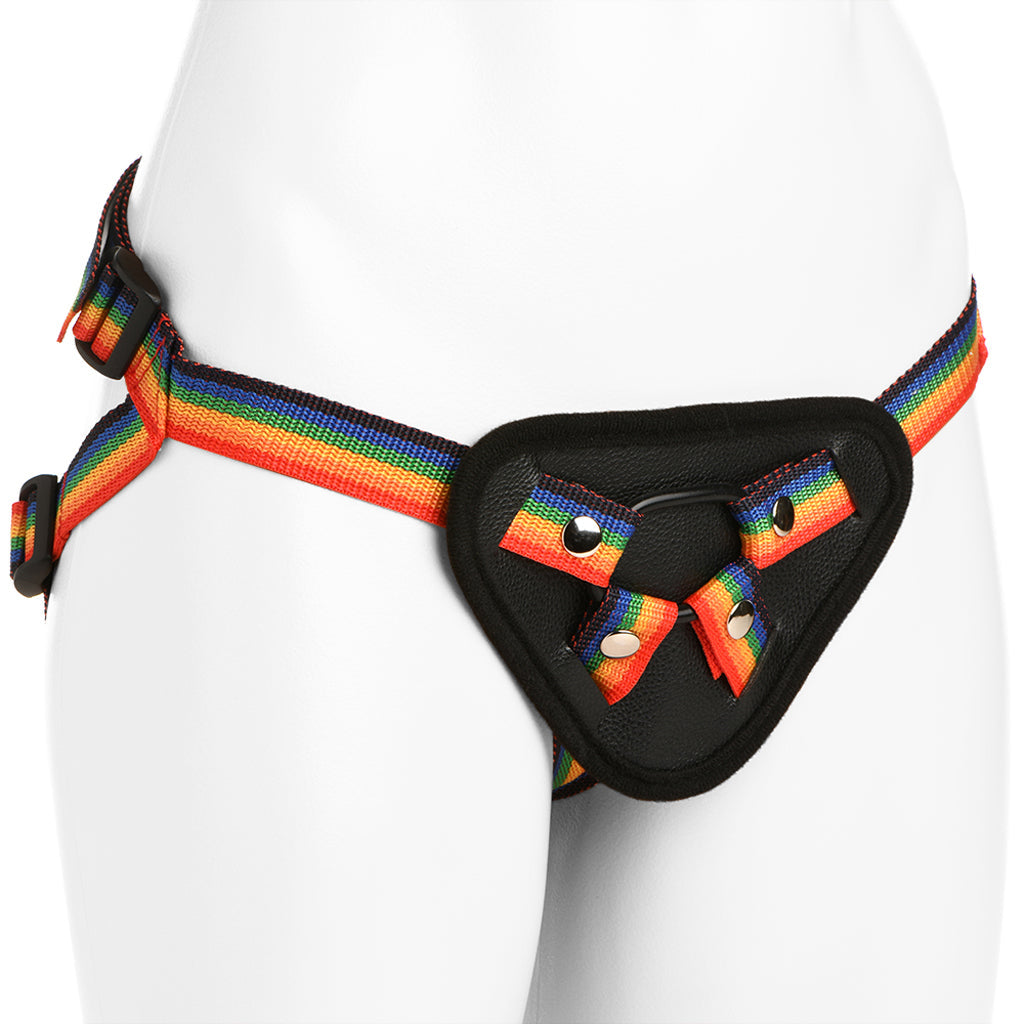 Ride the Rainbow Universal Rainbow Strap-On Harness Dildo Sex Toys > Strap-On and Harnesses - Tophatter Daily Deals