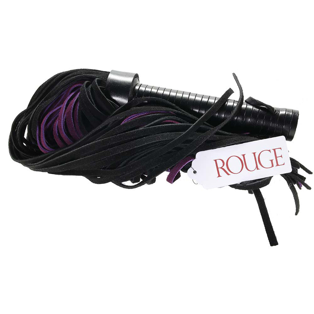 Long Suede Flogger in Black & Purple Bondage and Fetish > Whips and Crops - Tophatter Daily Deals