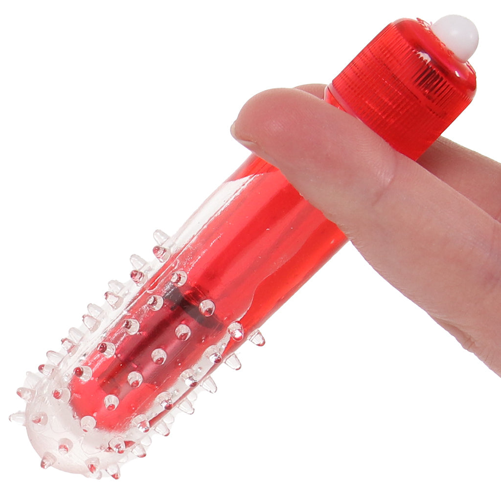 Travel Blaster Textured Bullet Vibe in Red - Tophatter's Adult Sex Toys Online Vibrators > Bullet and Egg Vibrators - Tophatter Daily Deals