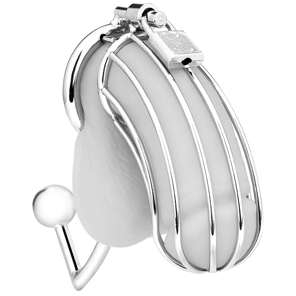 Blue Line Cock Cage with Anal Stimulator - Tophatter's Adult Sex Toys Online Bondage and Fetish > Cock and Ball Devices - Tophatter Daily Deals
