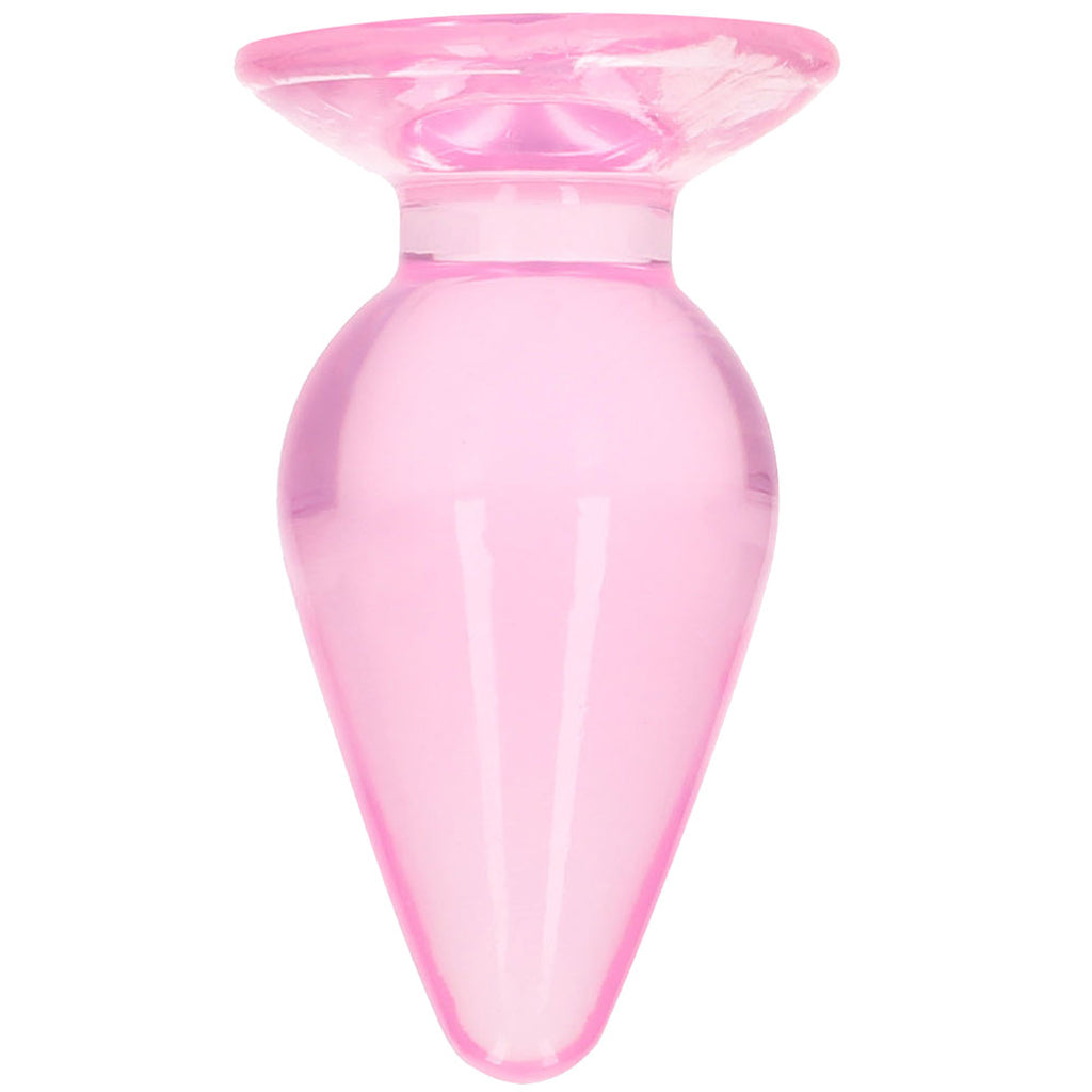 RealRock Crystal Clear Jelly 4.5 Inch Butt Plug in Pink Anal Sex Toys > Butt Plugs - Tophatter Daily Deals