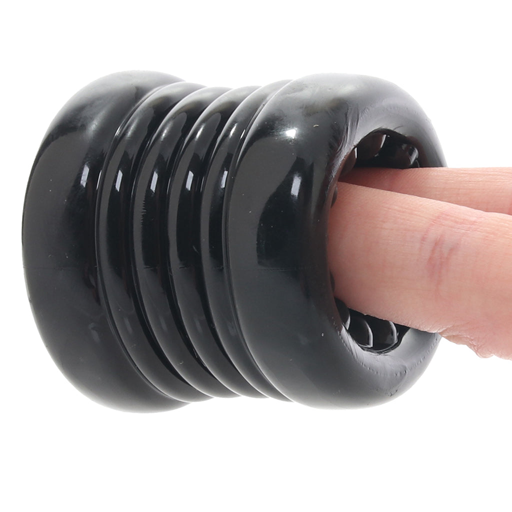 Master Series Ball Stack Ball Stretcher in Black Bondage and Fetish > Cock and Ball Devices - Tophatter Daily Deals