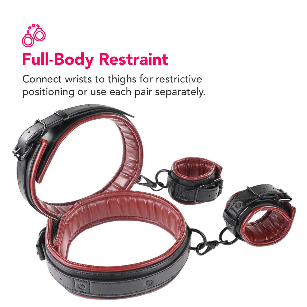 Saffron Thigh & Wrist Cuff Set Bondage and Fetish > Wrist and Ankle Cuffs - Tophatter Daily Deals
