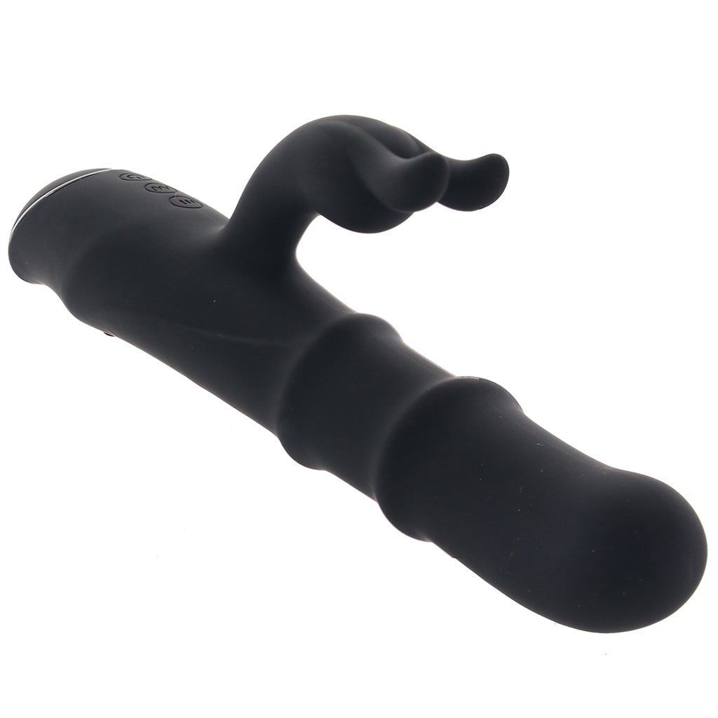 Ringmaster Sliding Rabbit Vibe in Black Vibrators > Rabbit Vibrators - Tophatter Daily Deals