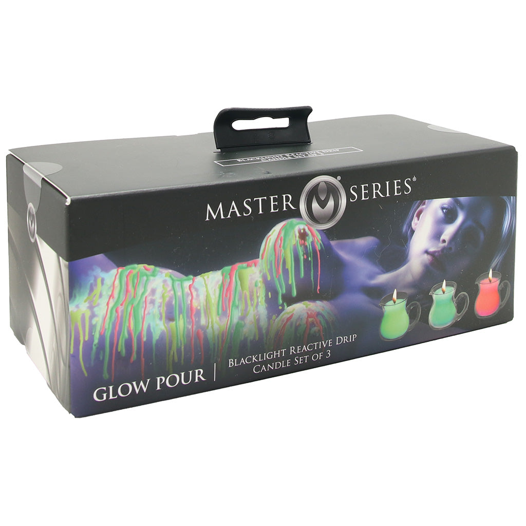Master Series Glow Pour UV Drip Candle Set Bondage and Fetish > Tools & Accessories - Tophatter Daily Deals