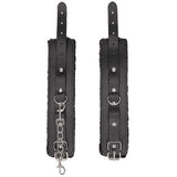 Black & White Plush Wrist Cuffs - Tophatter's Adult Products Bondage and Fetish > Wrist and Ankle Cuffs - Tophatter Daily Deals