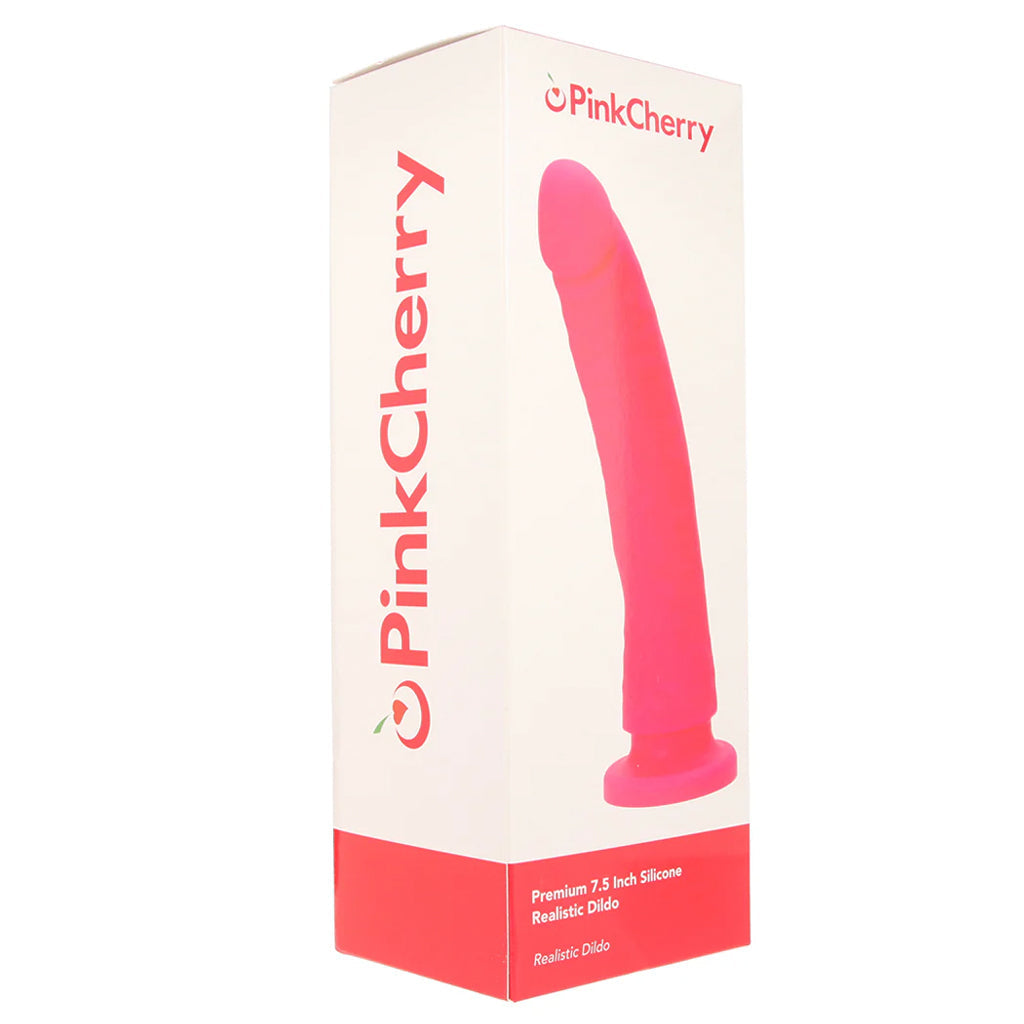PinkCherry Premium 7.5 Inch Pink Silicone Realistic Dildo - Wholesale Prices (Limited Deals)