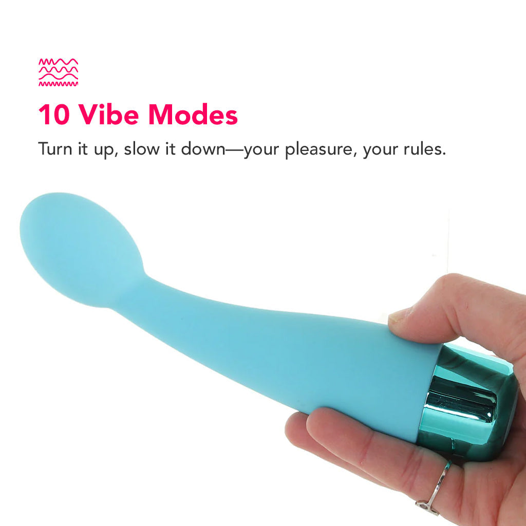 Eden Silicone Tulip Vibe in Teal Vibrators > G-Spot Vibrators - Tophatter Daily Deals