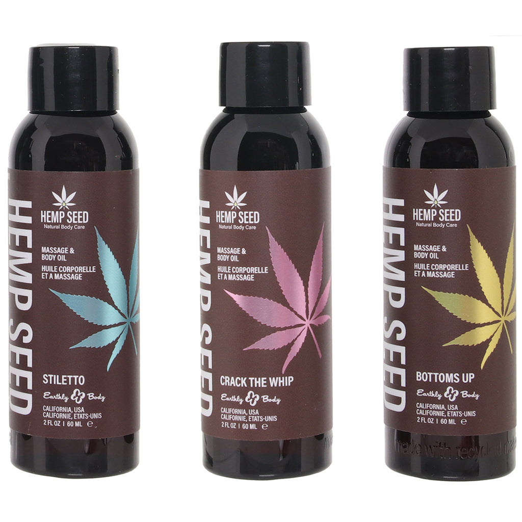 Hemp Seed Massage Oil Gift Set in 3 x 2oz/60ml Lubes and Lotions > Erotic Massage Oils - Tophatter Daily Deals