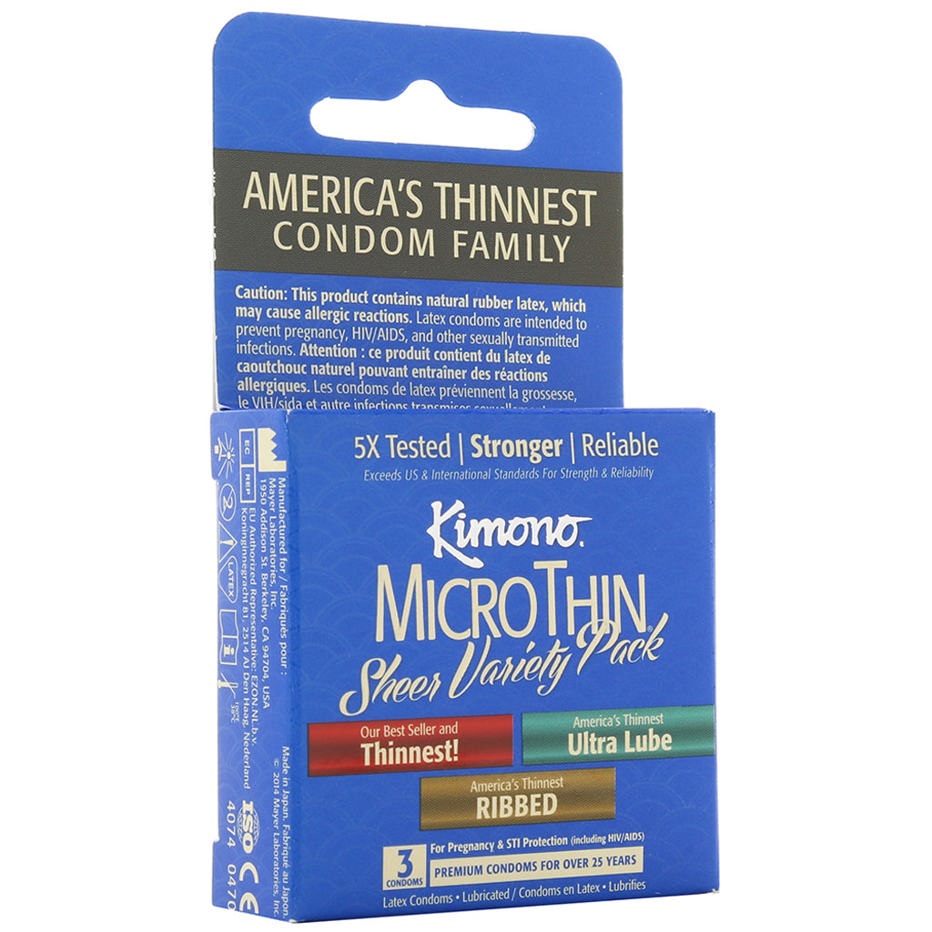 MicroThin Sheer Variety Pack Condoms in 3 Pack Condoms - Tophatter Daily Deals