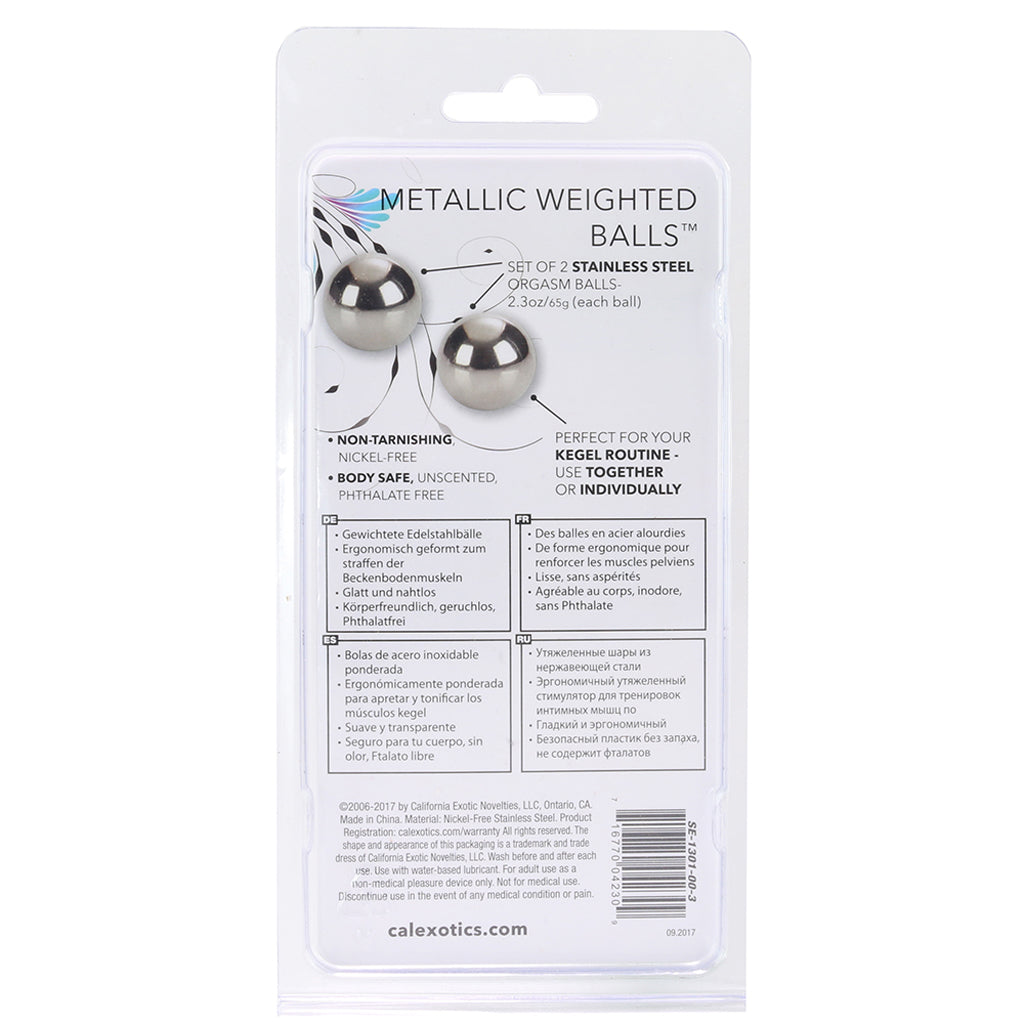 Metallic Weighted Steel Orgasm Balls in Silver Kegel, Ben Wa and Pelvic Health Tools - Tophatter Daily Deals