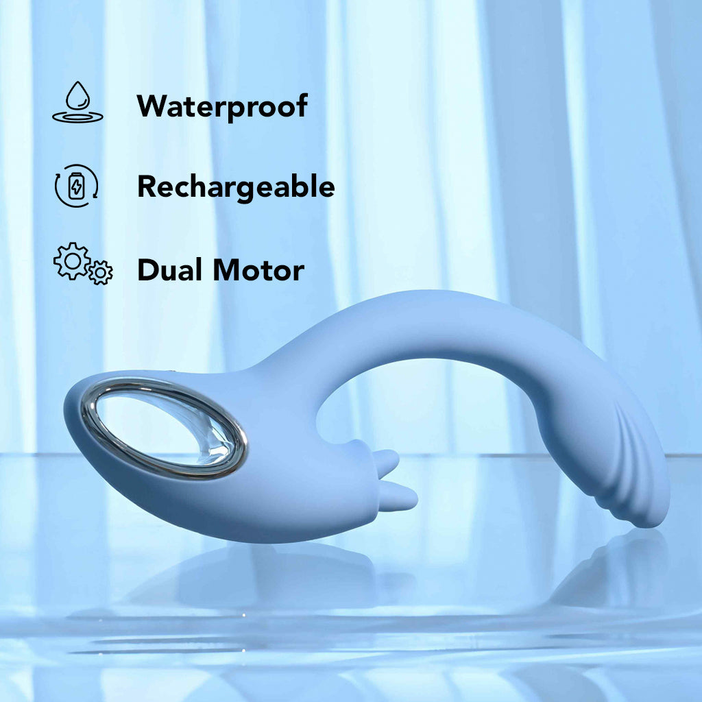 Playboy Sapphire Sky Rabbit Vibe - Tophatter's Adult Sex Toys Online Vibrators > Rabbit Vibrators - Tophatter Daily Deals