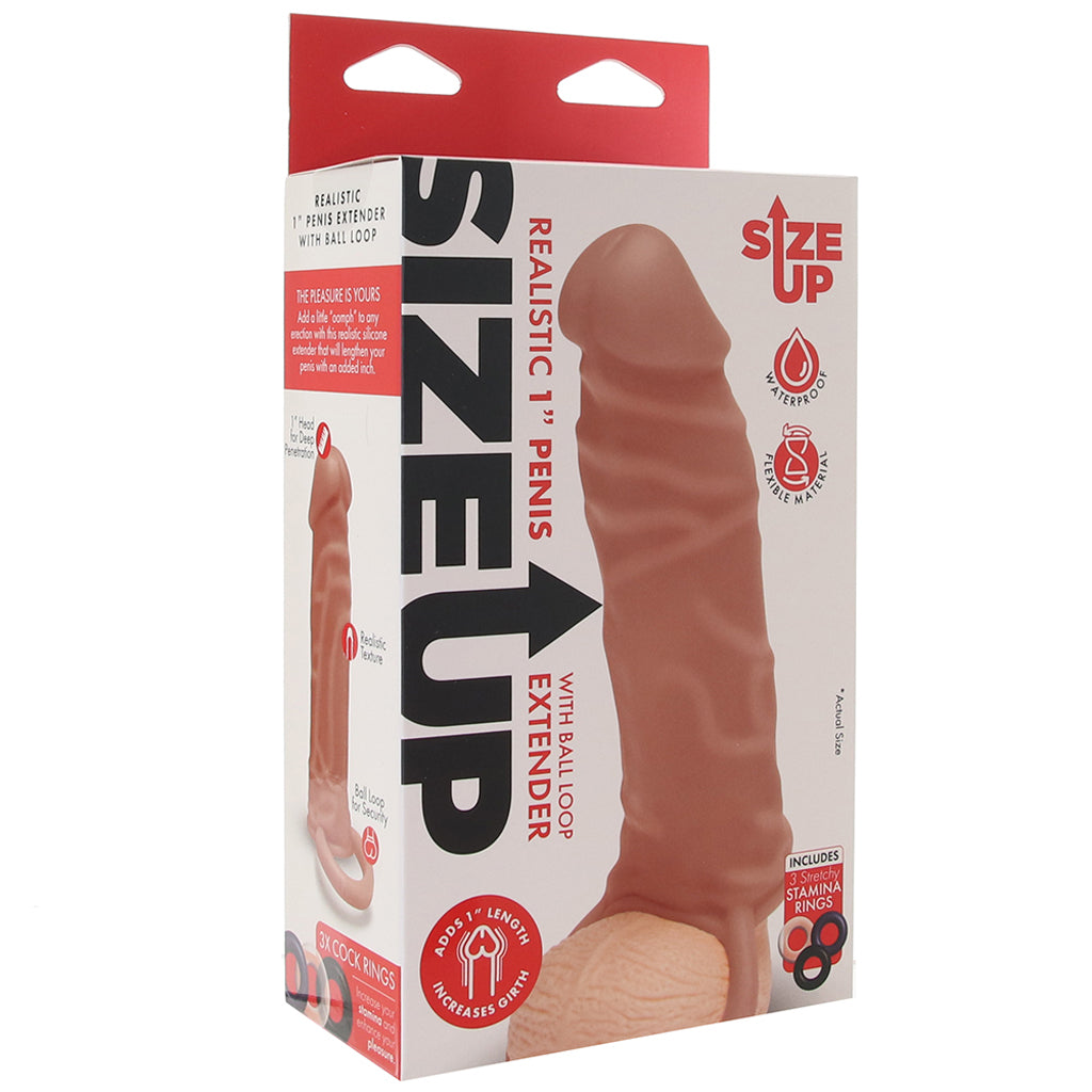 Size Up 1 Inch Realistic Extender in Tan Male Enhancement > Extenders and Sleeves - Tophatter Daily Deals