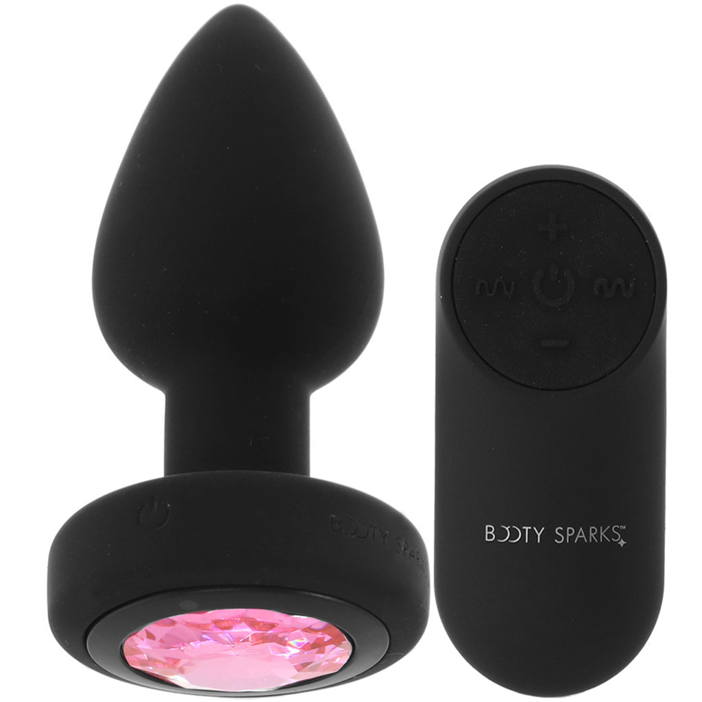 Booty Sparks Pink Gem Vibrating Anal Plug in Small Anal Sex Toys > Butt Plugs - Tophatter Daily Deals