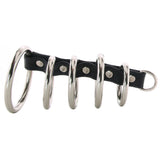 Blue Line 5 Ring Steel Gates of Hell Cock Cage with Lead Bondage and Fetish > Tools & Accessories - Tophatter Daily Deals