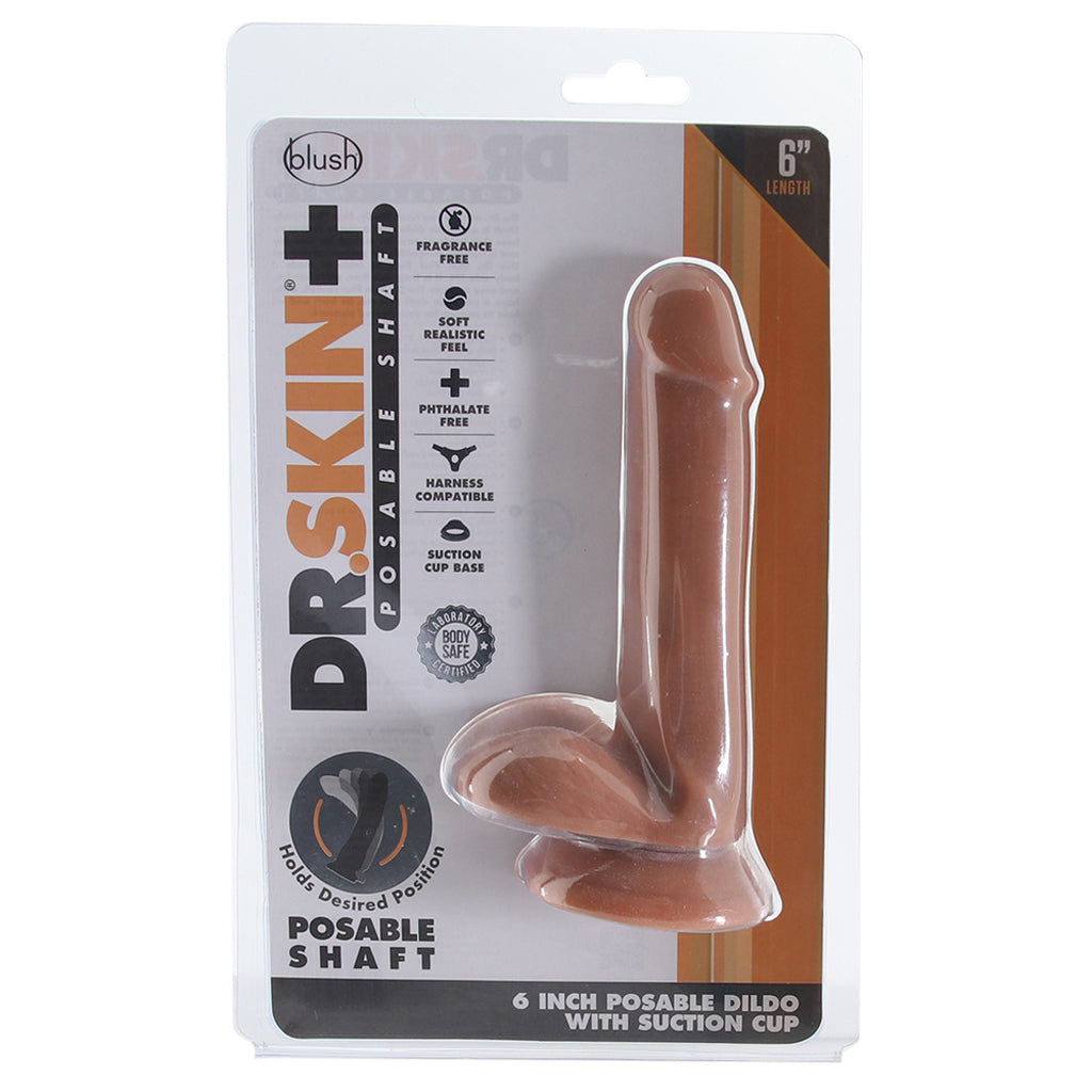 Dr. Skin Plus 6 Inch Posable Dildo in Mocha Dildo Sex Toys > Realistic Dildos - Tophatter Daily Deals
