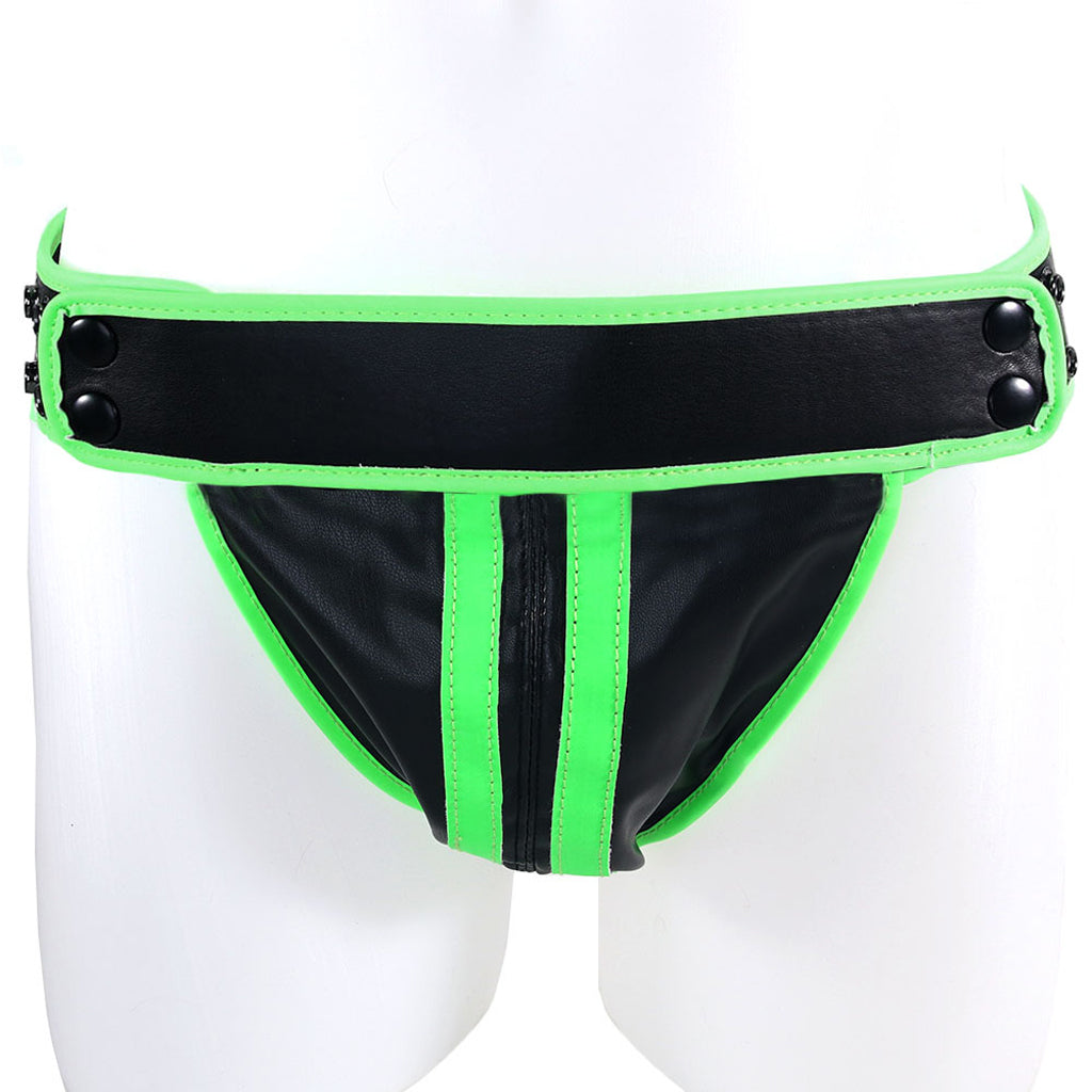 Ouch! Glow In The Dark Striped Jock Strap /XL Bondage and Fetish > Men's Bondage Wear - Tophatter Daily Deals